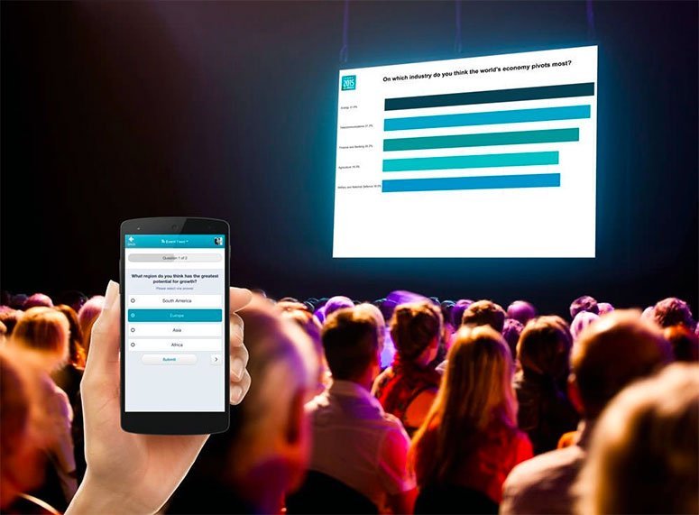 Live polling, feedback gathering at events, EventMobi