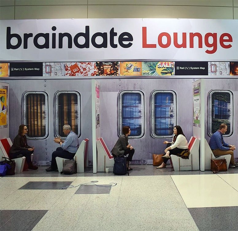 L Train braindate lounge at the Educause Conference
