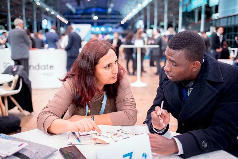 Mid-conversation at a one-on-one braindate at the Paris Peace Forum