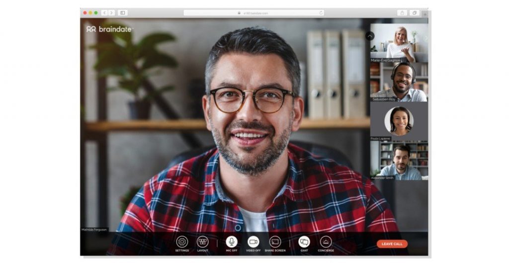 Un groupe Braindate en ligne