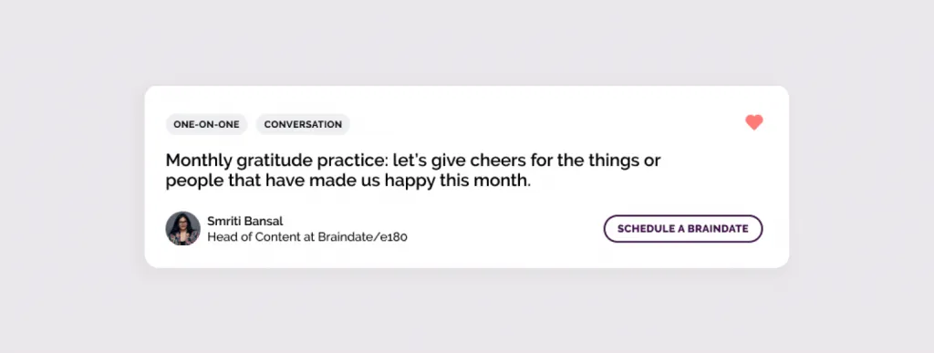 Appreciation hour